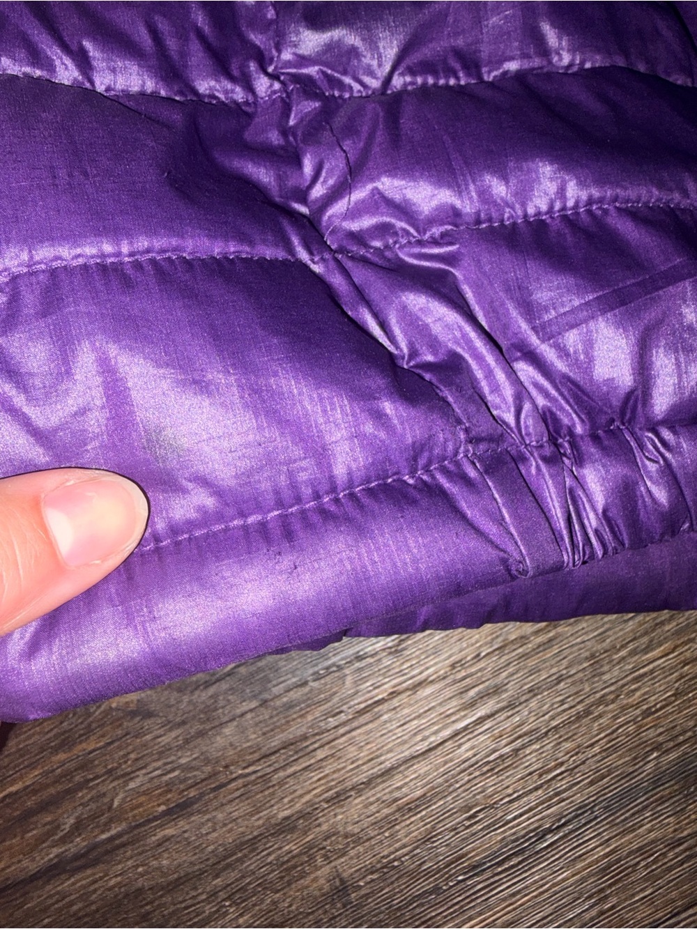 Primary Girls Lightweight Purple Outdoors Puffer Jacket Size 8-9 - Picture 7 of 7
